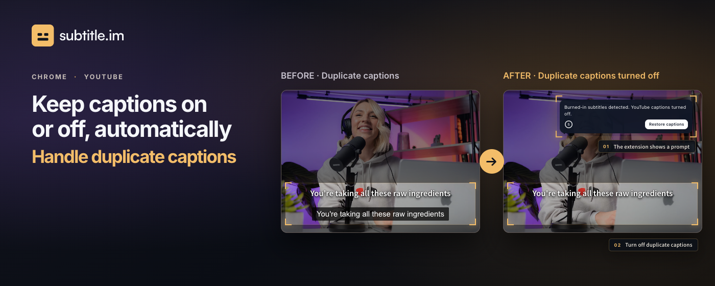YouTube Caption Control & Duplicate Caption Extension | subtitle.im